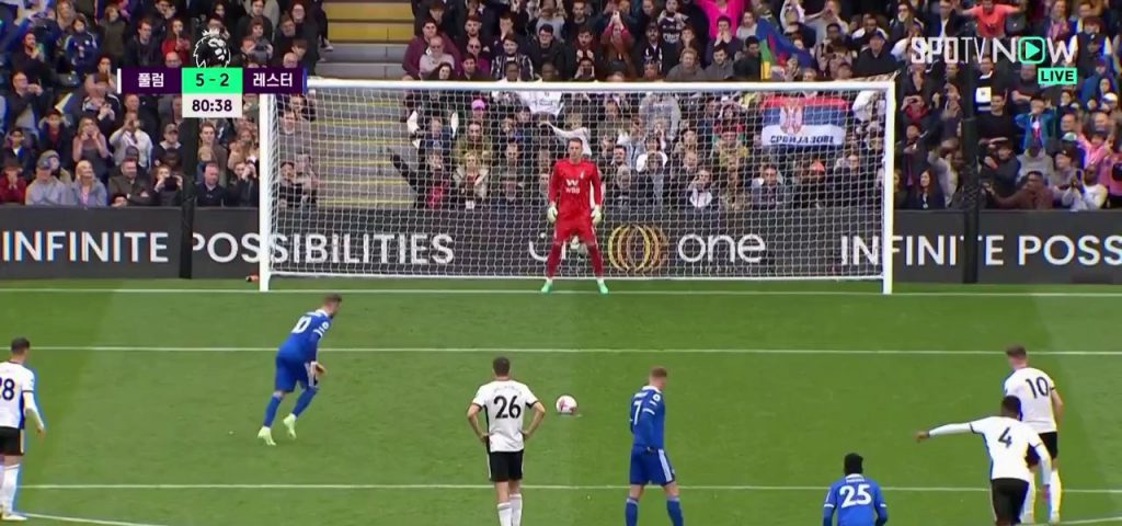 (SOUND)Fulham vs Leicester Madison PK chase goal Shaking Ten minutes should be enough