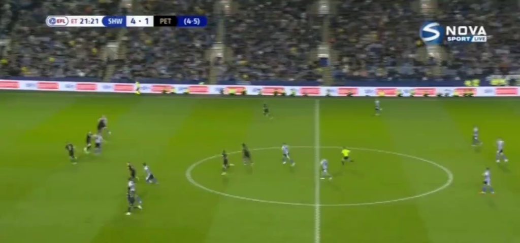 (SOUND)League One promotion PO 2nd leg Sheffield Wednesday vs. Calum Patterson equaliser at Peterborough Hillsborough once again Shaking AGG 5 5