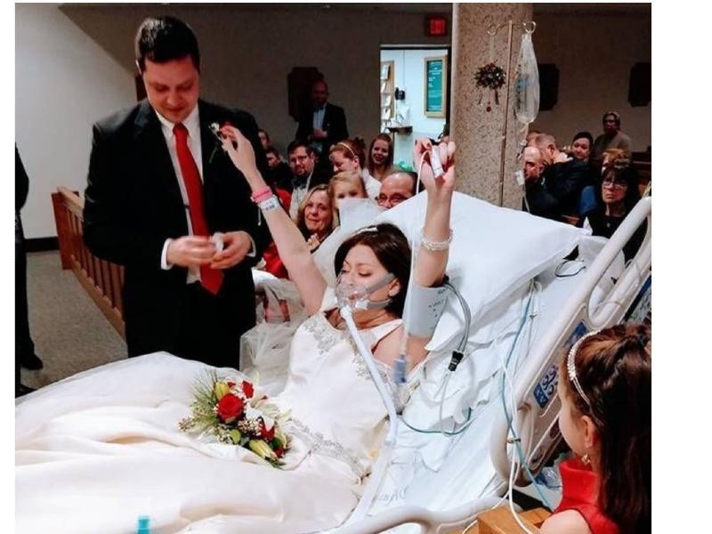 The bride who married 18 hours before her death