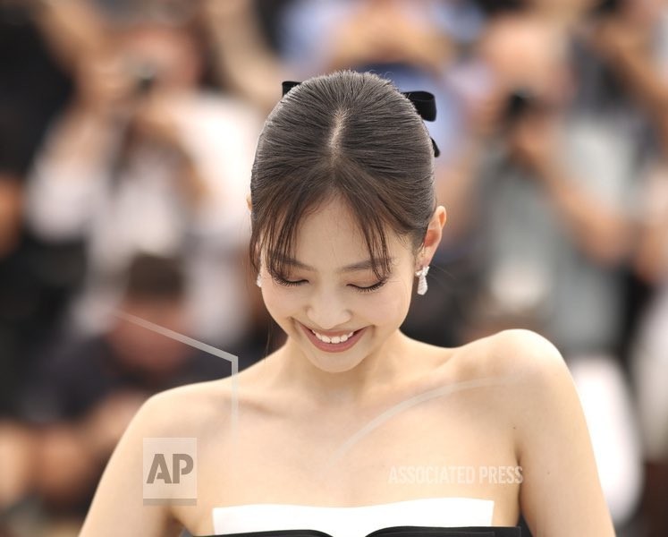 BLACKPINK's Jennie with pain relief patches on her chest at the BLACKPINK Cannes Film Festival