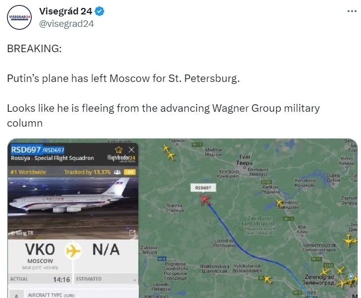 Breaking News: Putin's private plane escaped from Moscow.jpg