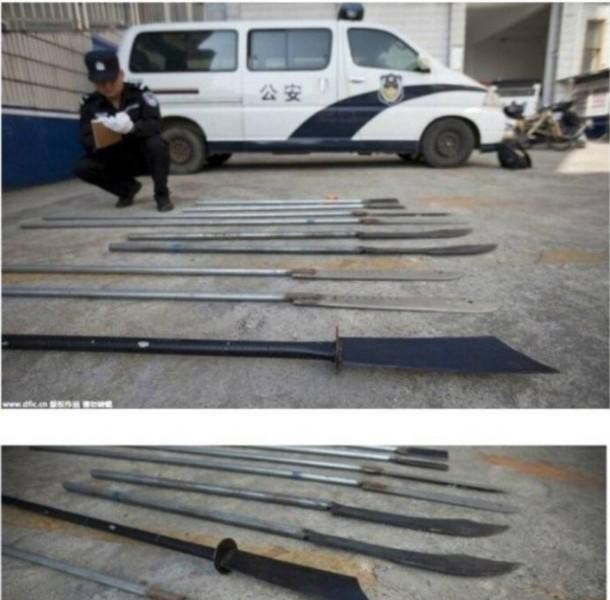 the seizure of gangster weapons on the continent