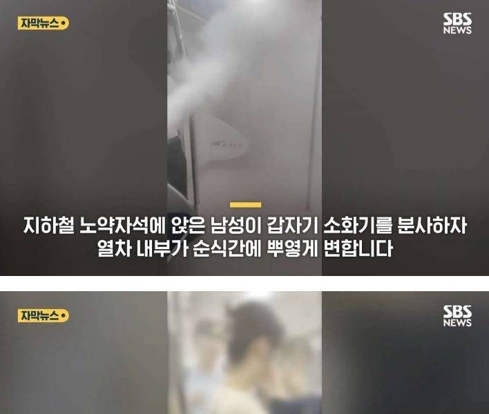 Fire Extinguisher Incident in Hongdae Station