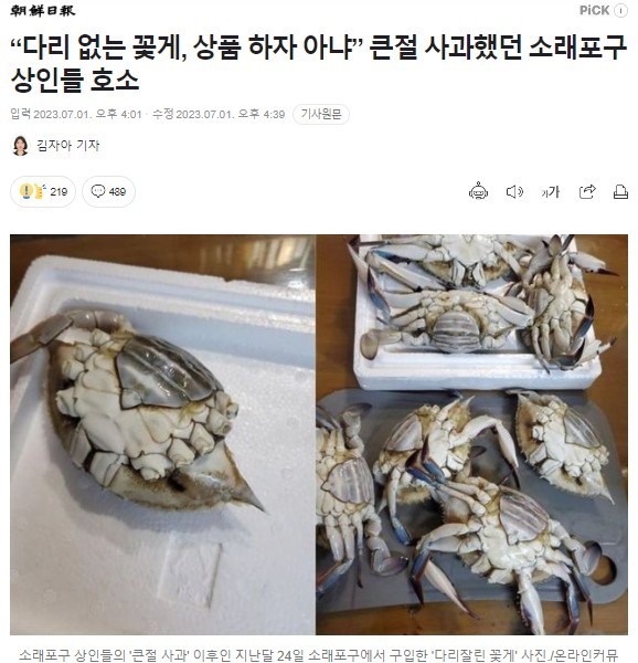 Stop criticizing Sorae Port. The crab with its legs cut off is fineNEWS