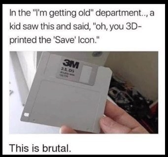 I showed the floppy disk to a kid