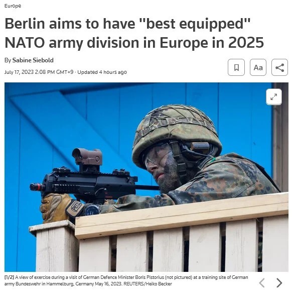 German troops aim to be the strongest in European NATO