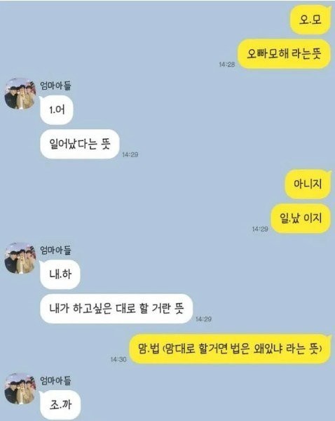 a common brother and sister's Kakao Talk