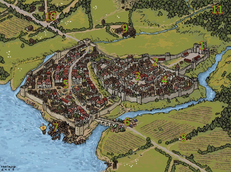 Where do you want to live in a medieval fantasy city? No fun