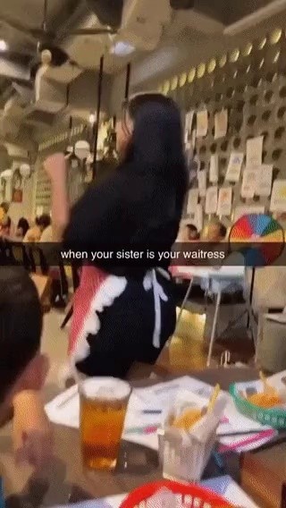 an unfriendly waitress