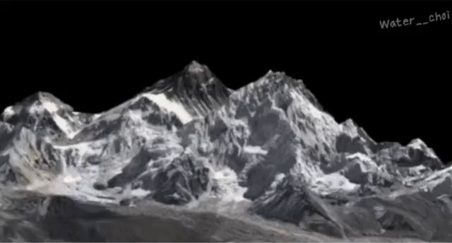 The size of Everest is felt by the cross-section of the earth