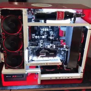 Coca-Cola fan's water-cooled custom