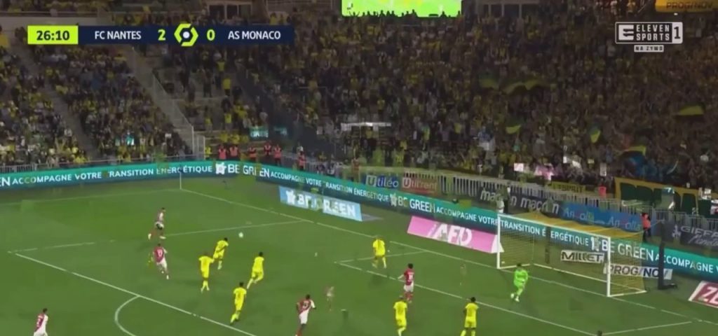 (SOUND)AS Monaco vs. Nantes Minamino scored two consecutive goals