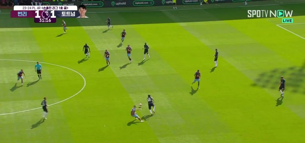 (SOUND)Burnley vs Tottenham Madison's crazy pass Solomon is on the other side, but there are no players