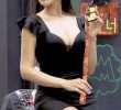 Racing Model Kim Ji-na Chest Bone Exposure Black Dress