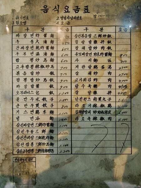 Chinese menus from the 60's and 80's