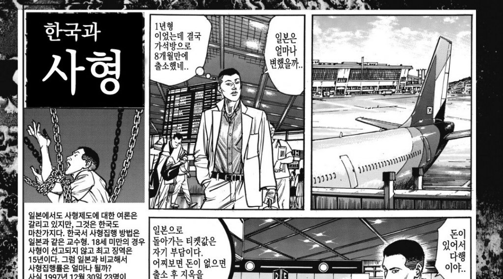 Japanese criminal cartoon manhwa in Korean prison