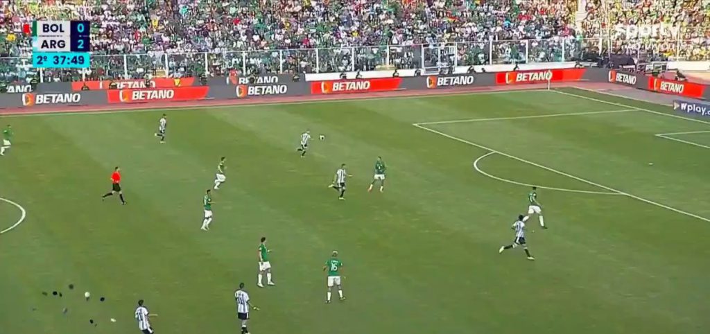 (SOUND)Bolivia vs Argentina Nico Gonzalez 3-0 wedge goal