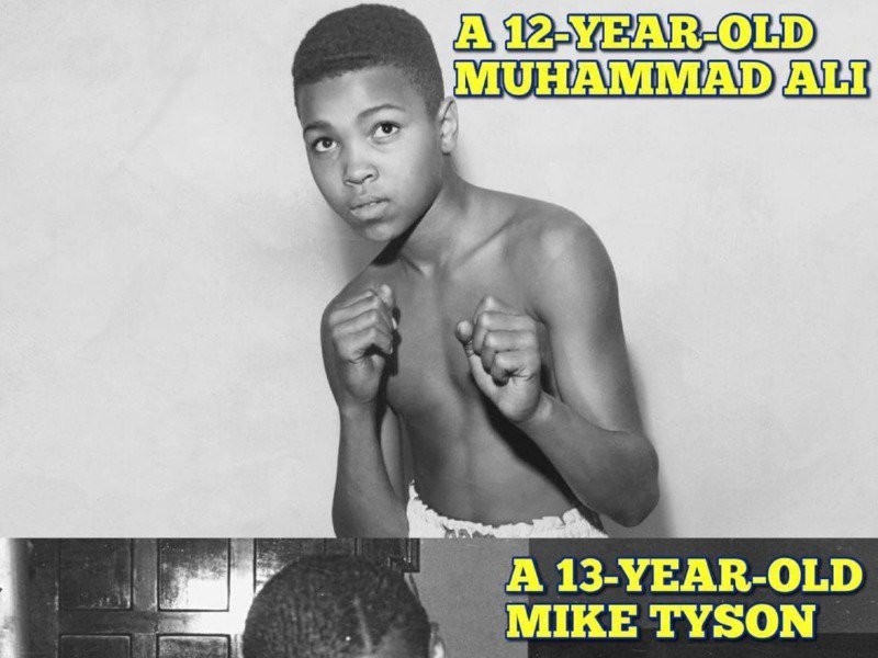 12-year-old Muhammad Ali vs 13-year-old Mike Tyson
