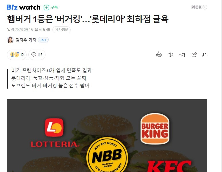 Burger King Lotteria is the last place
