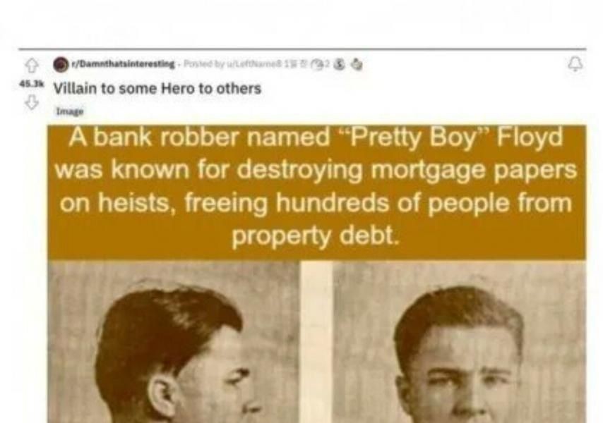 Why the bank robber nickname is Pretty Boy