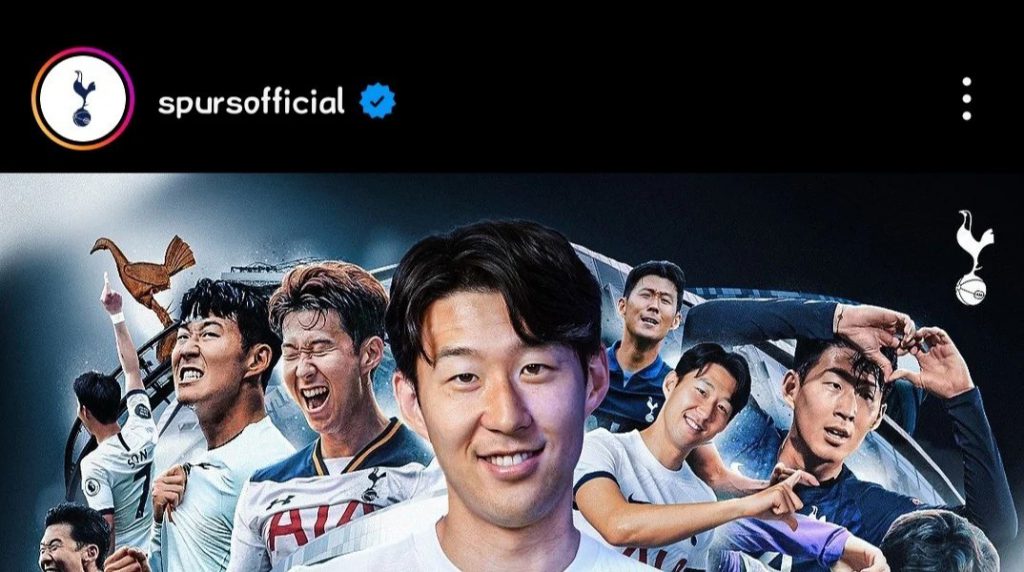 Tottenham Insta celebrates Son Heung-min's 150th goal