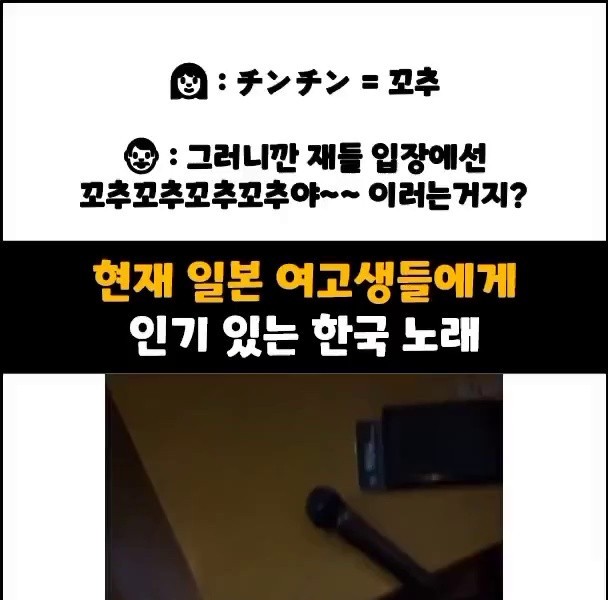 (SOUND)A Korean song that is popular among Japanese high school students