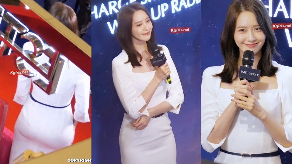 Yoona looks like a white dress in Singapore