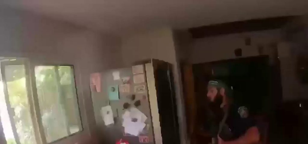 (SOUND)Video of Hamas kidnapping hostages and setting fire to homes