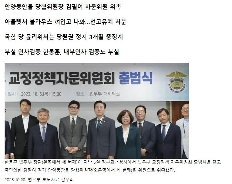 Han Dong-hoon's appointment verification is poor this time