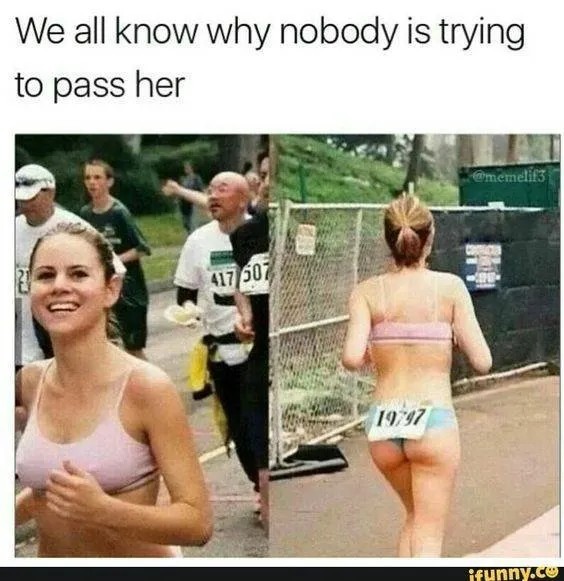 Why she won first place in the marathon lol