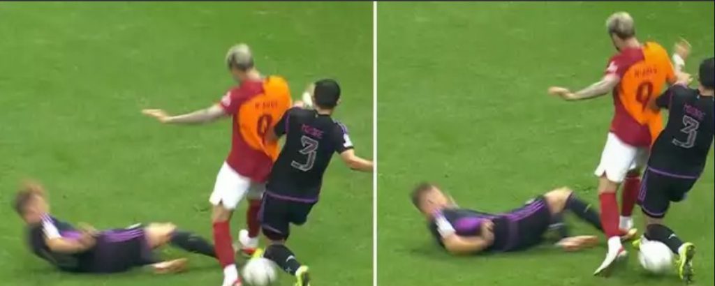 Galatasaray vs Munich Icardi Steps On Kimihi's Foot Just Before PK Judgment