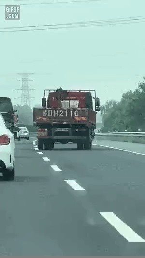 a strange truck