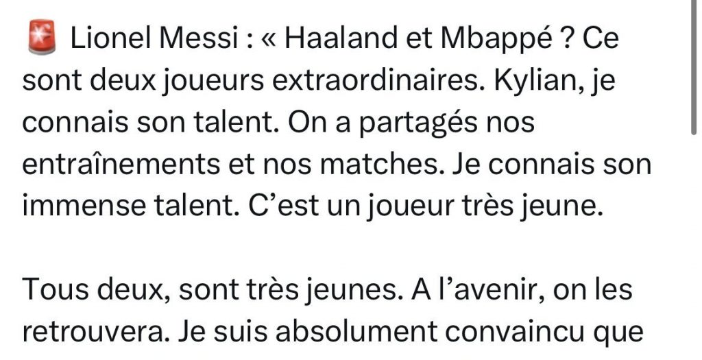 Lionel Messi "Holland and Mbappe"