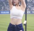 Lee Juhee Cheerleader Crop Top Armpit Denim Shorts