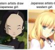 Japanese Girl Drawn by a Western Girl Drawn by a Japanese Girl
