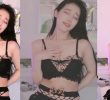 (SOUND)Gyung wearing mesh black lace bra hot pants and spinning his hips
