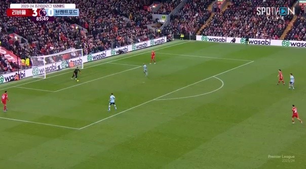Liverpool vs. Brentford. Alisson's slapstick (Singing "Shaking"