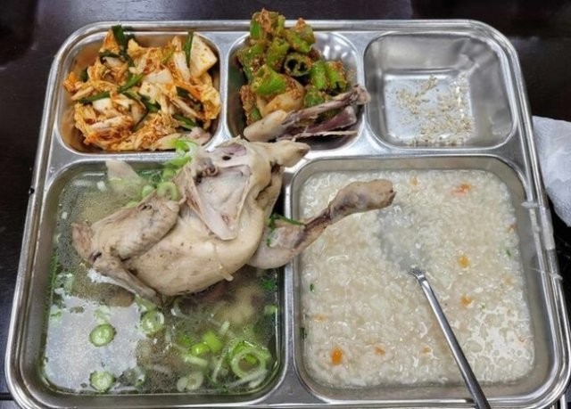 Prison diet these days. Daejeon Prison