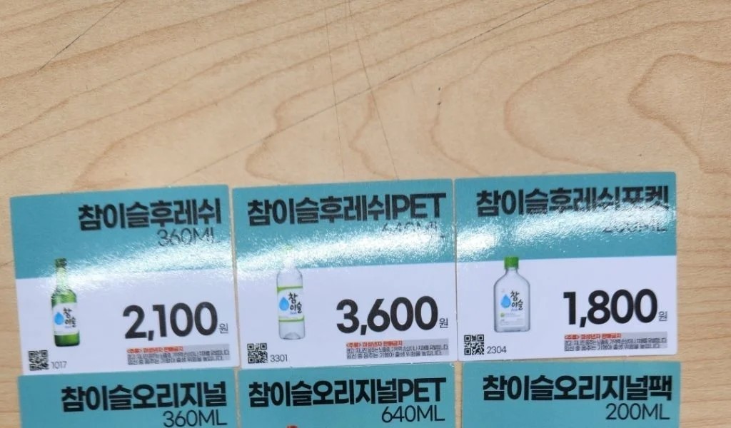 Convenience store soju price
