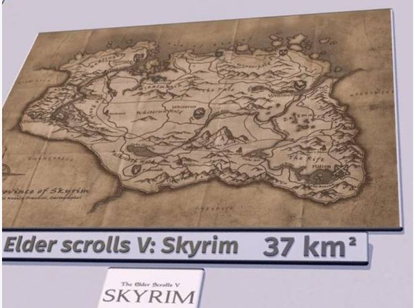 Compare map sizes of famous games