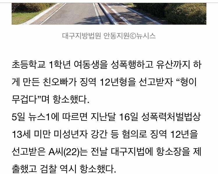 She sexually assaulted her own sister for 5 years in Daegu, and said that the 12-year sentence was heavy