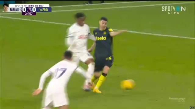Tottenham vs Newcastle Romero foul in pain Almiron