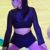 (SOUND)Pigtails see-through cropped T-shirt Black bra Chest bone Choi Seok-hwa Cheerleader