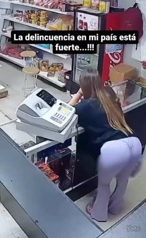 How to keep a convenience store from a robber gif