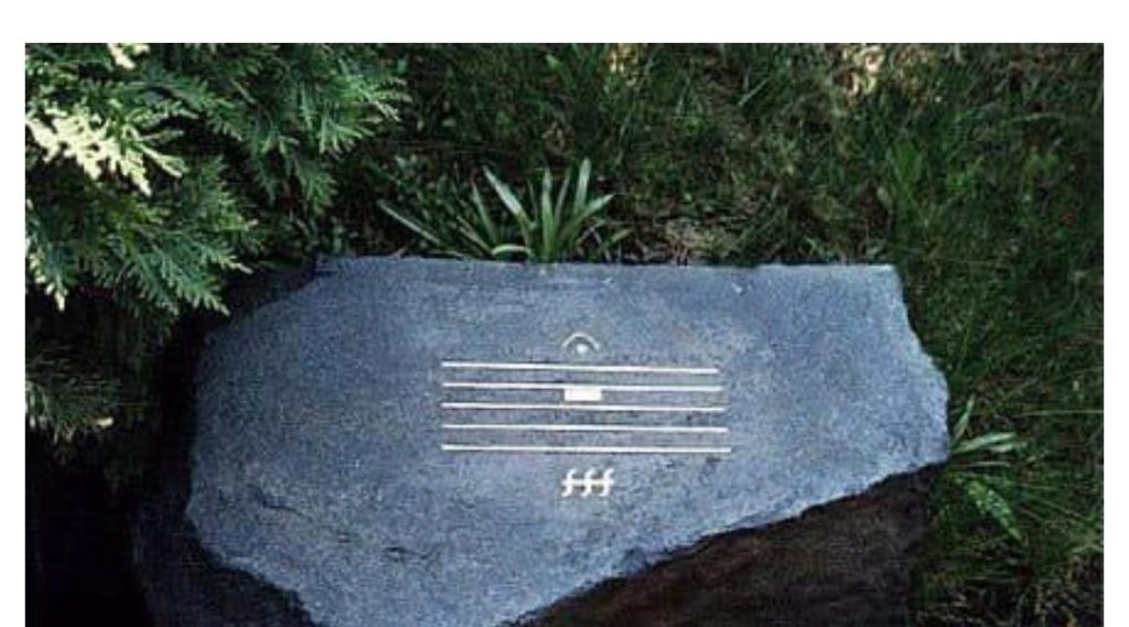 A composer's simple gravestone name