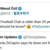 Former footballer Mesut Ozil sarcastically at Leonardo DiCaprio