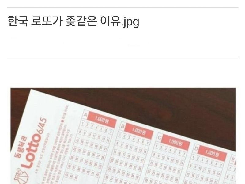 the reality of Korea Lotto