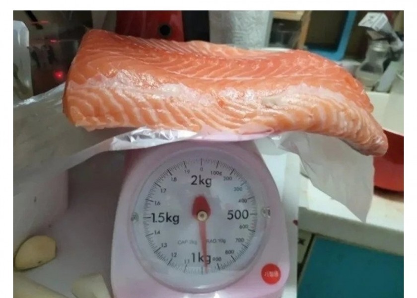 I ordered 1kg of salmon, but when I measured it myself, it was 800g, who was angry