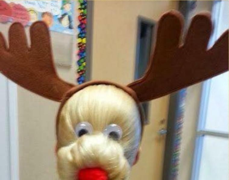 The one who went to work with Rudolph's hair done