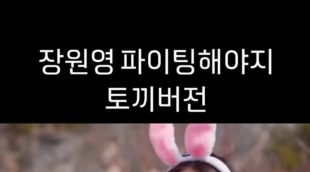 (SOUND)Jang Wonyoung, fighting! Rabbit version lol